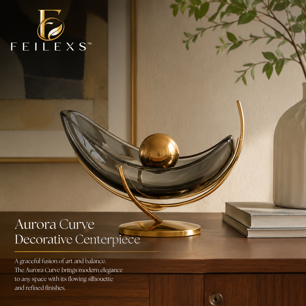 Feilexs™ Aurora Curve Decorative Centerpiece