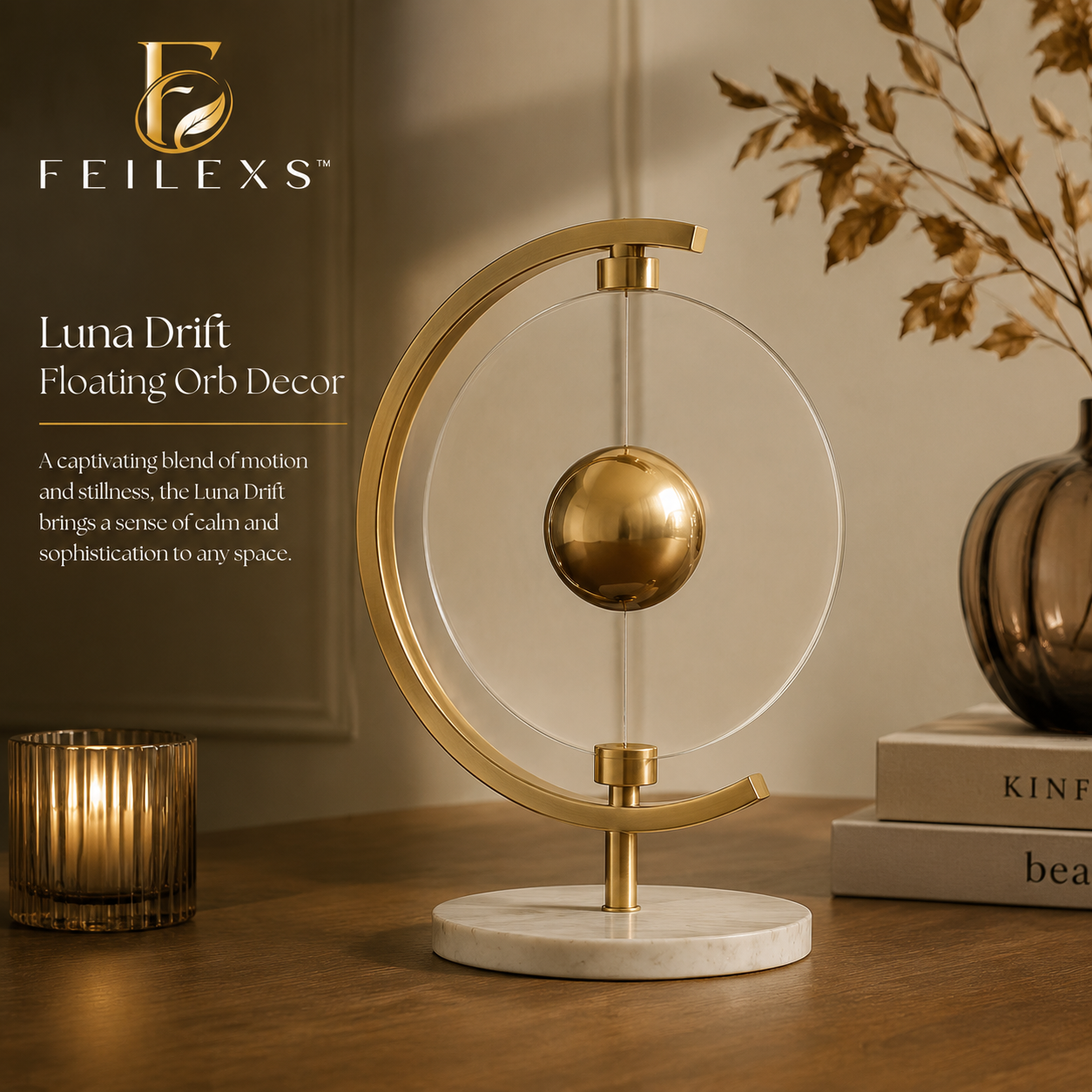 Feilexs™ Luna Drift Floating Orb Decor